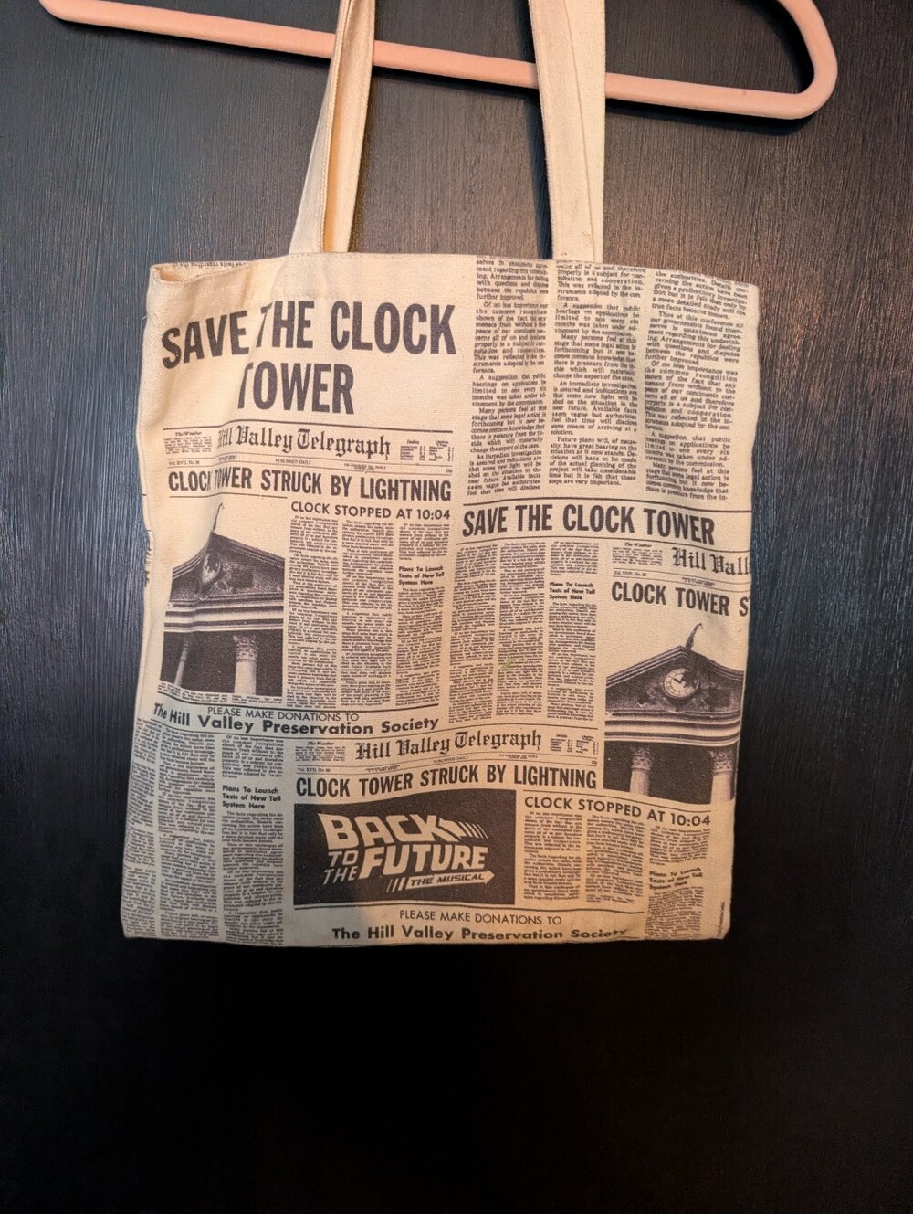 Back to the Future the Musical Save the Clock Tower Tote